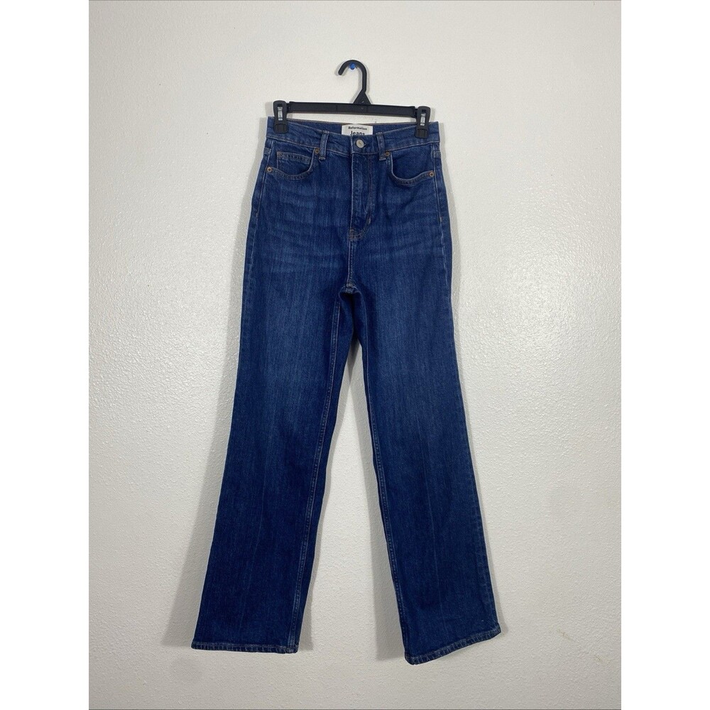 Reformation Bex Super Stretch High Rise Wide Leg Jeans Wheeler Size 26 - Picture 3 of 16